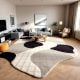 Handcrafted Neutral Organic Abstract Living Room Rug